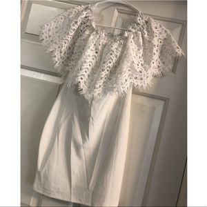 Ivory Off Shoulder Knit Dress